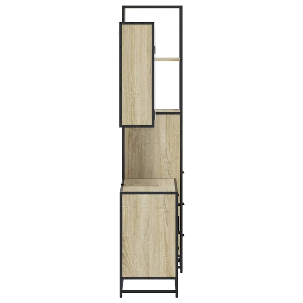 vidaXL Ensemble de meubles de salle de bain 3 pcs Chêne Sonoma Aggloméré