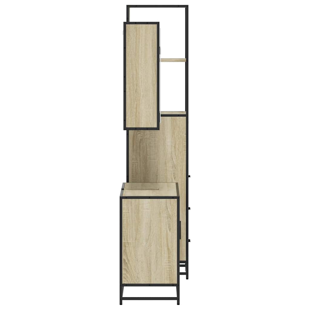 vidaXL Ensemble de meubles de salle de bain 3 pcs Chêne Sonoma Aggloméré