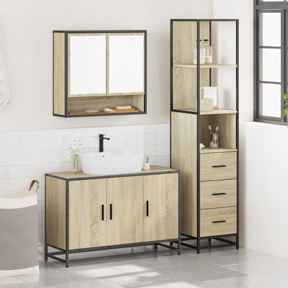vidaXL Ensemble de meubles de salle de bain 3 pcs Chêne Sonoma Aggloméré