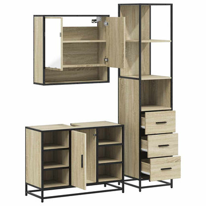 vidaXL Ensemble de meubles de salle de bain 3 pcs Chêne Sonoma Aggloméré