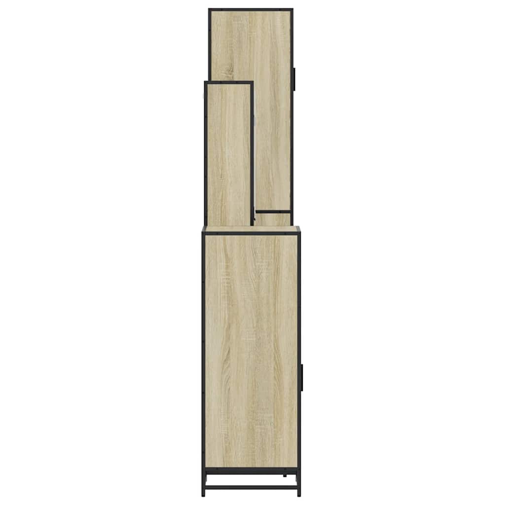 vidaXL Meuble de salle de bain 4 pcs Aggloméré Chêne Sonoma