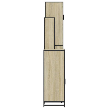 vidaXL Meuble de salle de bain 4 pcs Aggloméré Chêne Sonoma