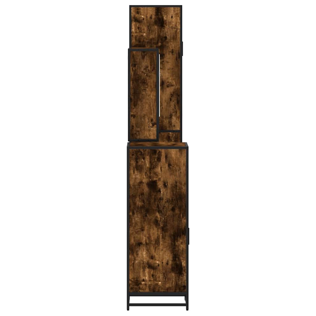 vidaXL 4-tlg. Badmöbel-Set Räuchereiche Holzwerkstoff