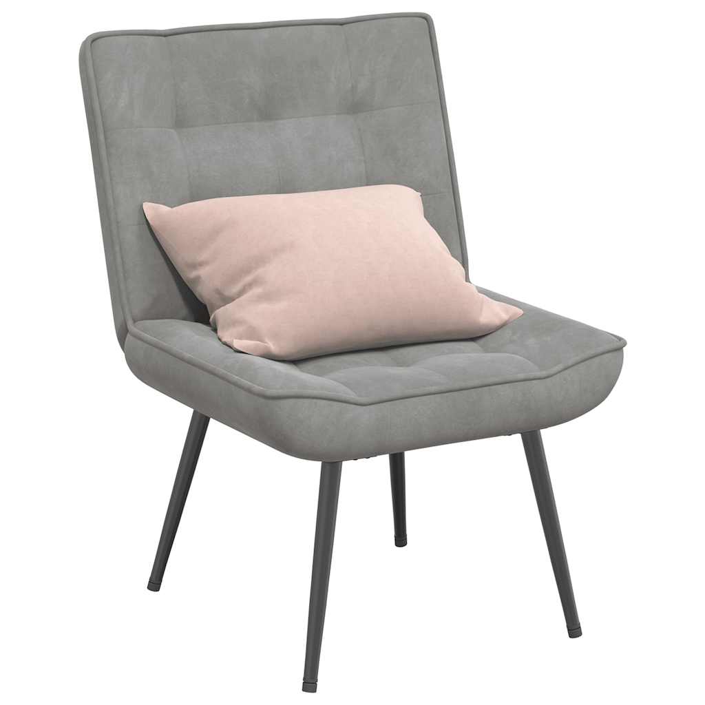 vidaXL Relaxsessel Hellgrau 64x74x84 cm Samt