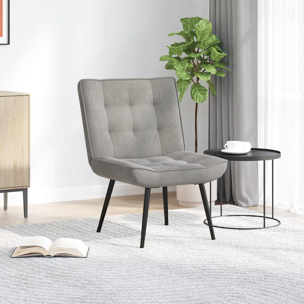 vidaXL Relaxsessel Hellgrau 64x74x84 cm Samt
