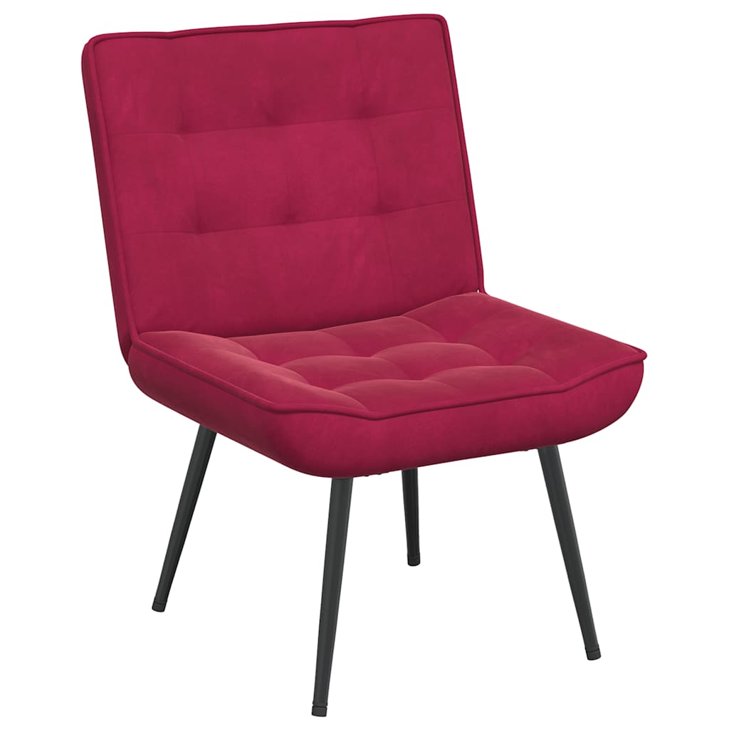 vidaXL Fauteuil de relaxation rouge bordeaux 64x74x84 cm Velours