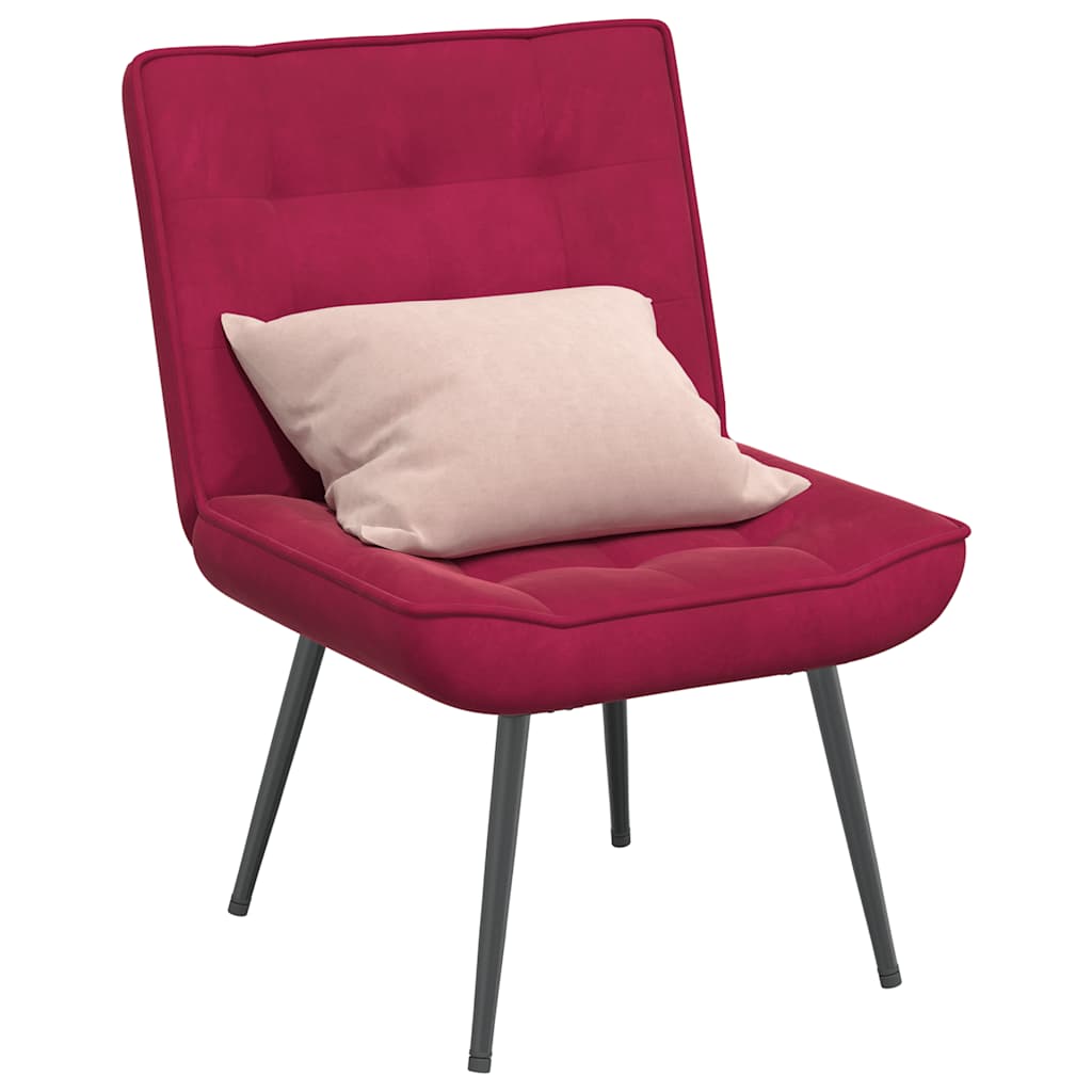vidaXL Fauteuil de relaxation rouge bordeaux 64x74x84 cm Velours