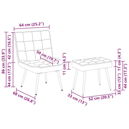 vidaXL Fauteuil de relaxation rouge bordeaux 64x74x84 cm Velours