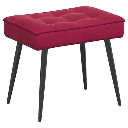vidaXL Fauteuil de relaxation rouge bordeaux 64x74x84 cm Velours