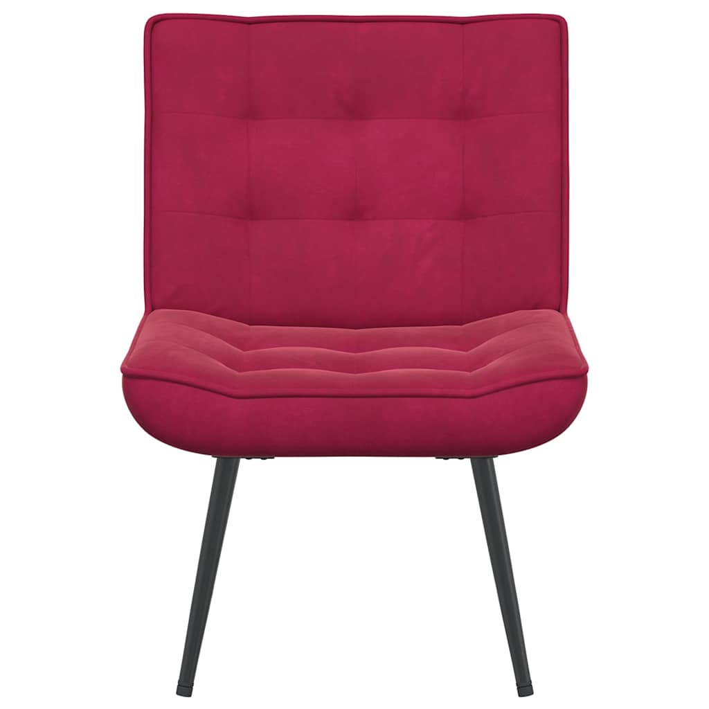 vidaXL Fauteuil de relaxation rouge bordeaux 64x74x84 cm Velours