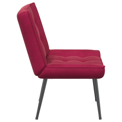 vidaXL Fauteuil de relaxation rouge bordeaux 64x74x84 cm Velours