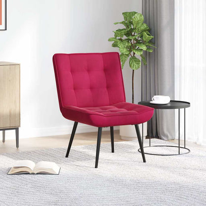 vidaXL Fauteuil de relaxation rouge bordeaux 64x74x84 cm Velours