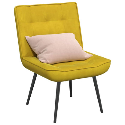 vidaXL Fauteuil relax jaune 64x74x84 cm Velours