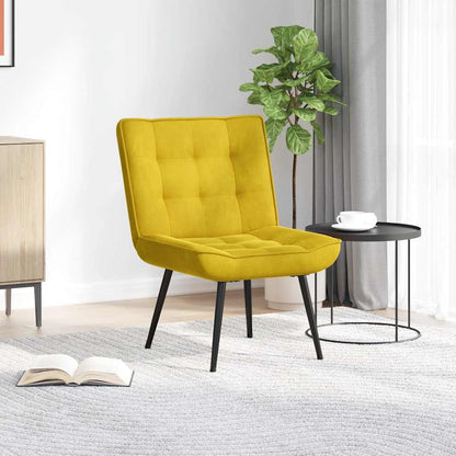 vidaXL Fauteuil relax jaune 64x74x84 cm Velours