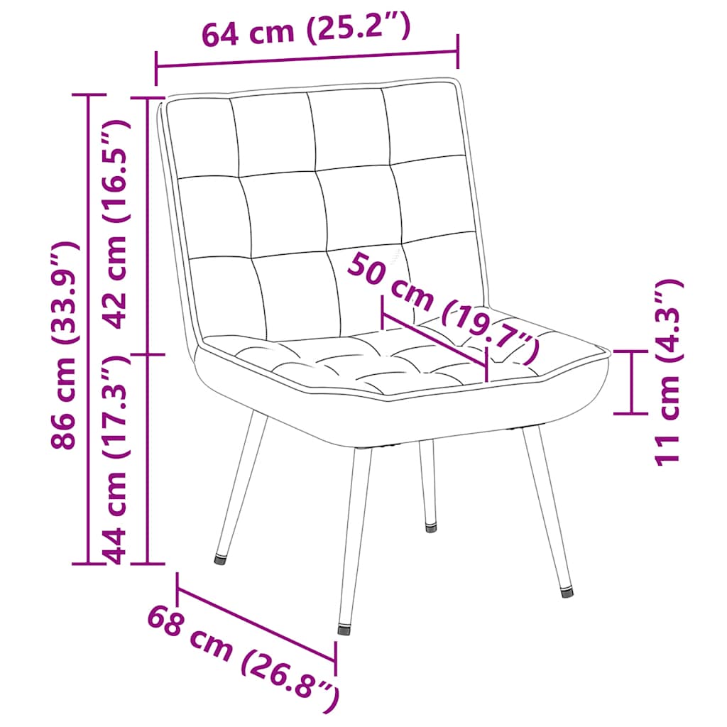 vidaXL Relaxsessel Braun 64x74x84 cm Samt