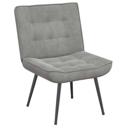 vidaXL Fauteuil relax avec repose-pieds velours gris clair