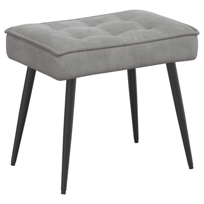 vidaXL Fauteuil relax avec repose-pieds velours gris clair