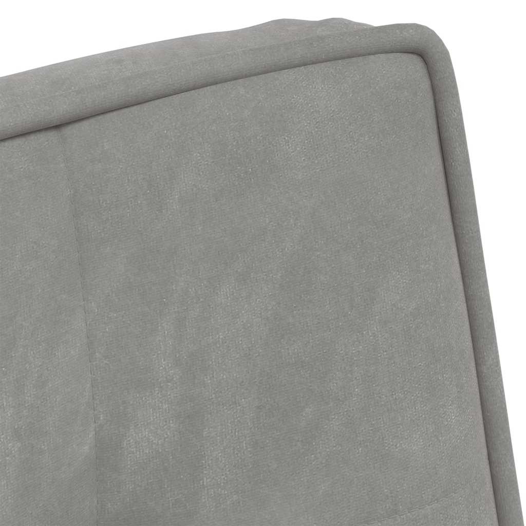 vidaXL Fauteuil relax avec repose-pieds velours gris clair
