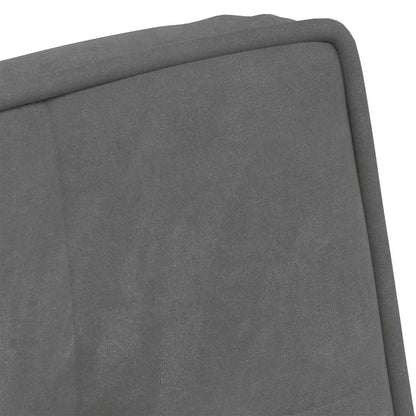 vidaXL Fauteuil de relaxation avec tabouret Gris foncé Velours