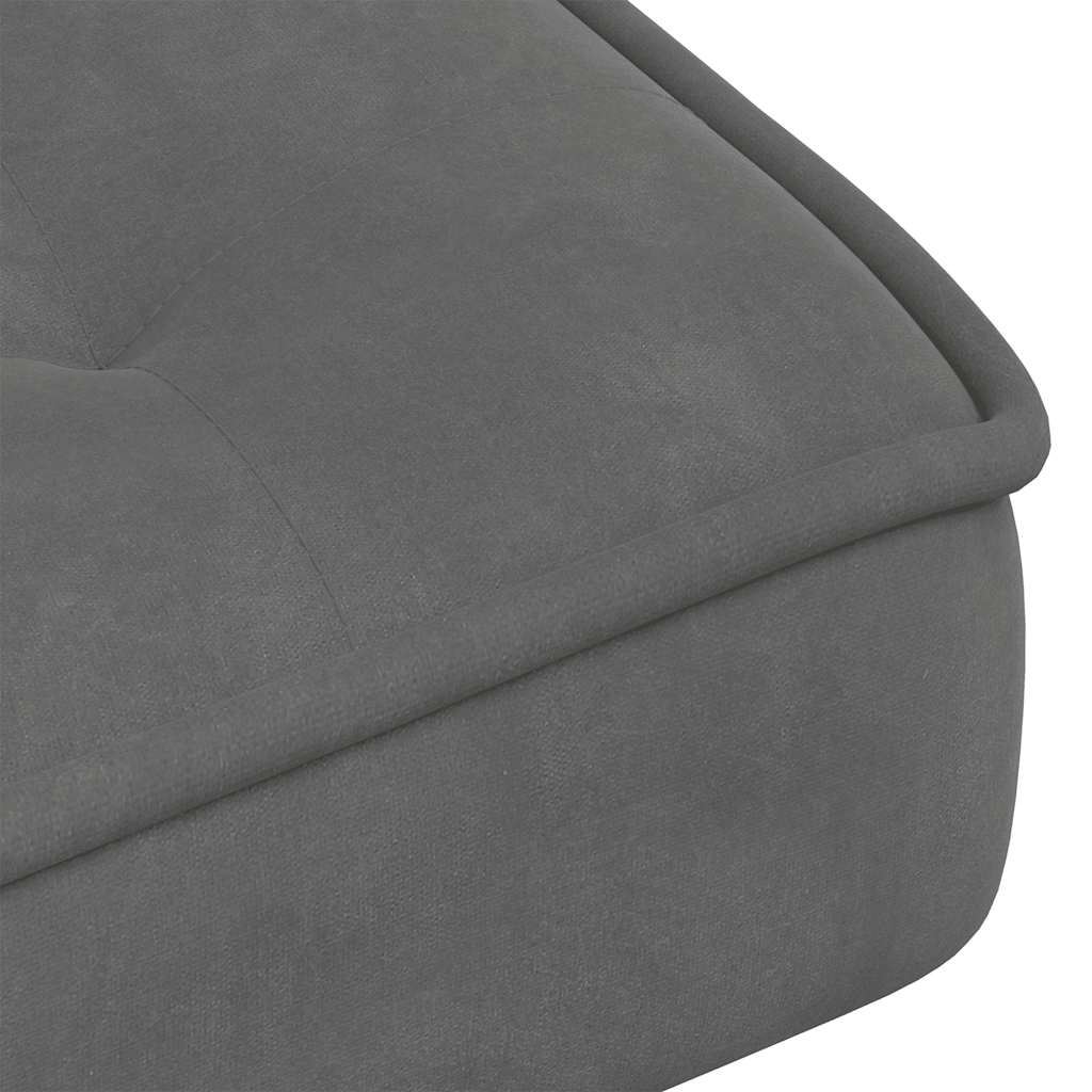 vidaXL Fauteuil de relaxation avec tabouret Gris foncé Velours