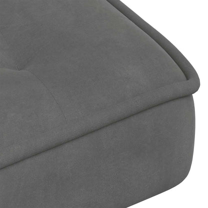 vidaXL Fauteuil de relaxation avec tabouret Gris foncé Velours