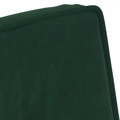 vidaXL Fauteuil de relaxation avec tabouret Velours vert foncé