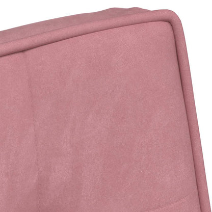 Fauteuil de relaxation avec tabouret velours rose vidaXL
