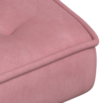 Fauteuil de relaxation avec tabouret velours rose vidaXL