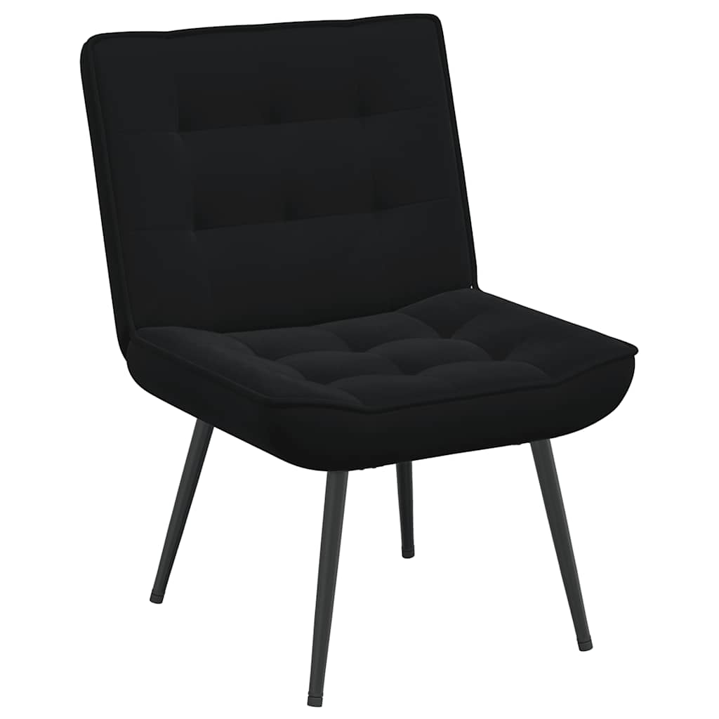 vidaXL Fauteuil relax avec repose-pieds velours noir