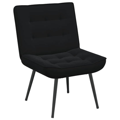 vidaXL Fauteuil relax avec repose-pieds velours noir
