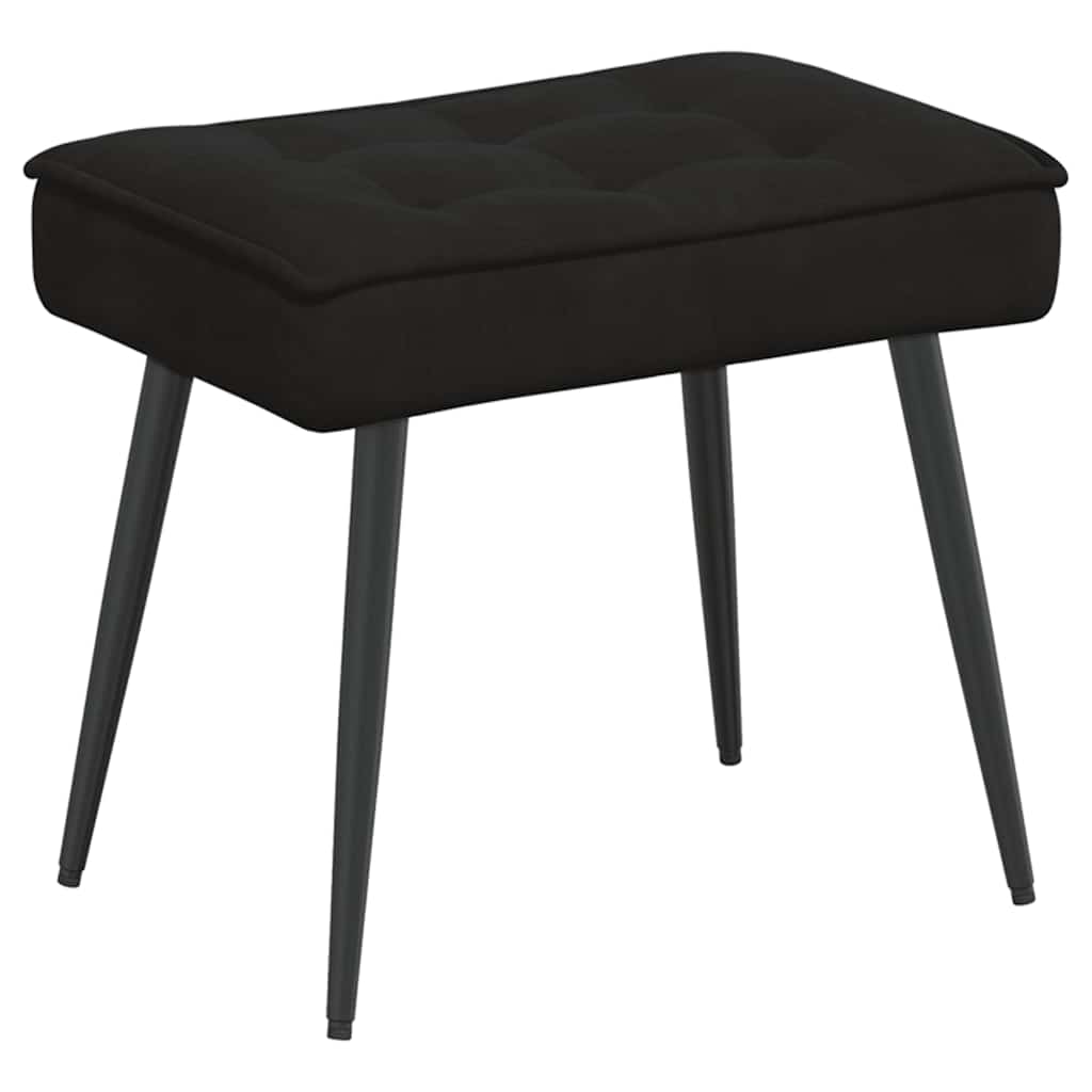 vidaXL Fauteuil relax avec repose-pieds velours noir
