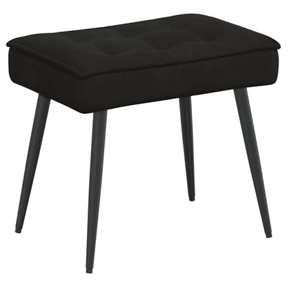 vidaXL Fauteuil relax avec repose-pieds velours noir