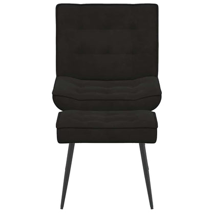 vidaXL Fauteuil relax avec repose-pieds velours noir