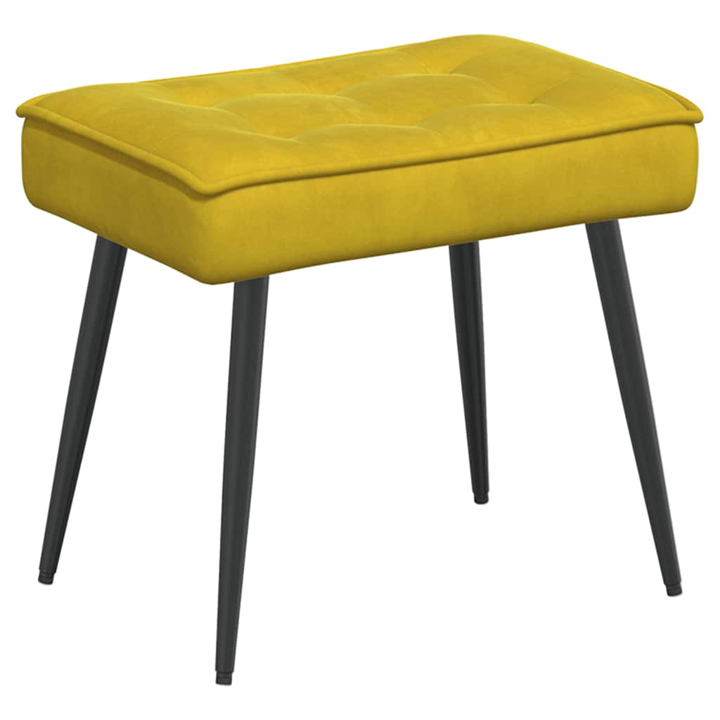 vidaXL Fauteuil relax avec repose-pieds velours jaune
