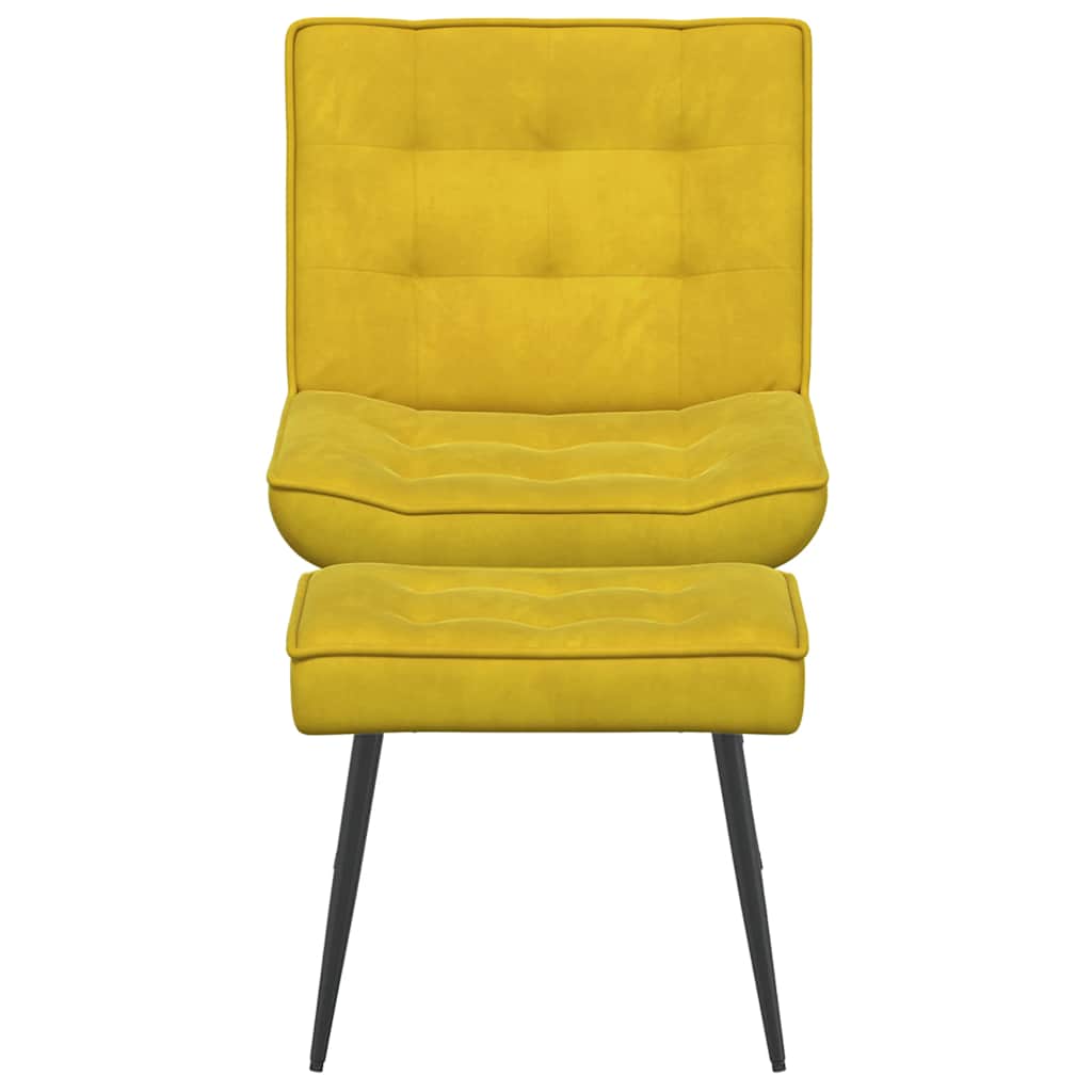 vidaXL Fauteuil relax avec repose-pieds velours jaune