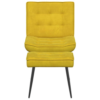 vidaXL Fauteuil relax avec repose-pieds velours jaune