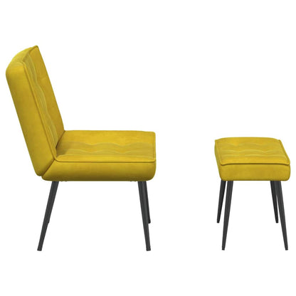 vidaXL Fauteuil relax avec repose-pieds velours jaune