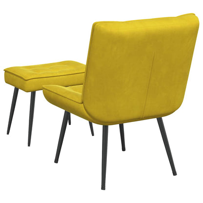 vidaXL Fauteuil relax avec repose-pieds velours jaune