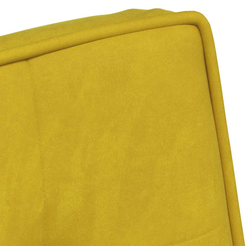 vidaXL Fauteuil relax avec repose-pieds velours jaune