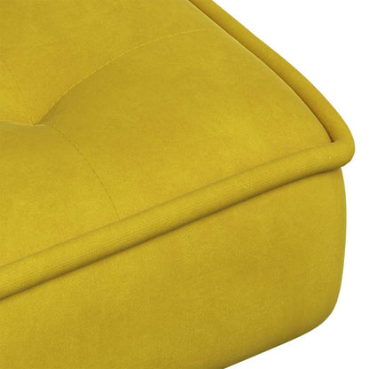 vidaXL Fauteuil relax avec repose-pieds velours jaune