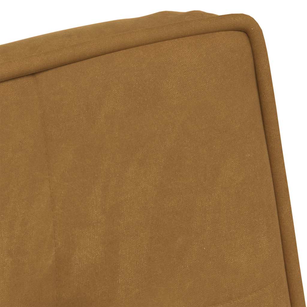 vidaXL Fauteuil de relaxation avec tabouret Marron Velours