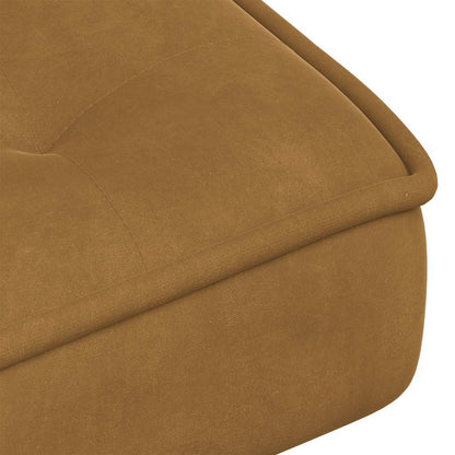 vidaXL Fauteuil de relaxation avec tabouret Marron Velours