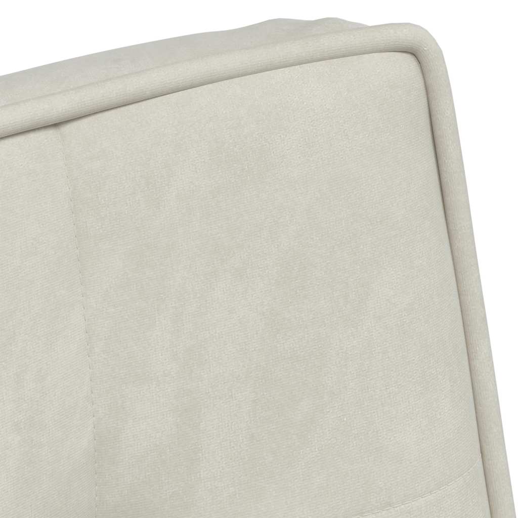 vidaXL Relaxsessel mit Hocker Creme Samt
