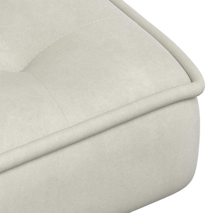 vidaXL Relaxsessel mit Hocker Creme Samt