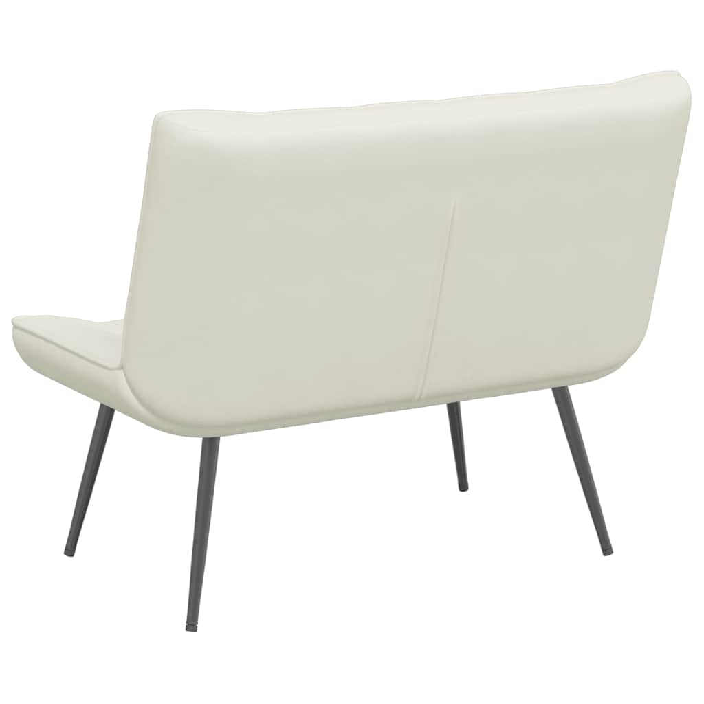 Sitzbank Creme 110x74x84 cm Samt