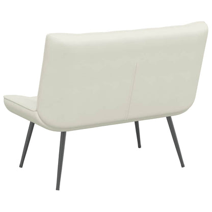Sitzbank Creme 110x74x84 cm Samt