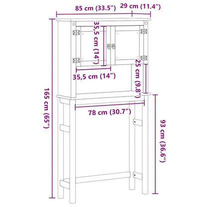 vidaXL Waschmaschinenschrank Corona Massivholz Kiefer