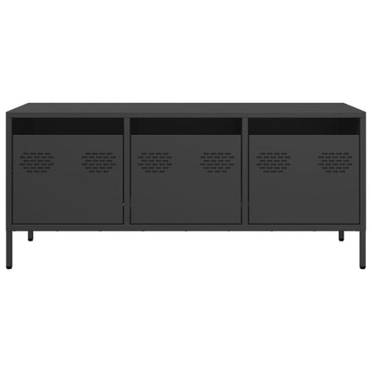 vidaXL TV-Schrank Schwarz 101,5x39x43,5 cm Kaltgewalzter Stahl