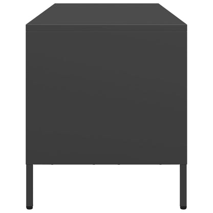 vidaXL TV-Schrank Schwarz 101,5x39x43,5 cm Kaltgewalzter Stahl