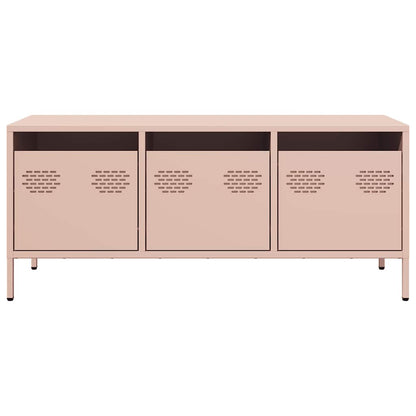 Meuble TV vidaXL rose 101,5x39x43,5 cm en acier laminé à froid